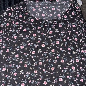 Zenobia Black Floral Women's Blouse